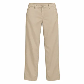 AI-generated illustration inspired by Lee women's Wrinkle Free relaxed-fit straight-leg pants; not an actual product photo
