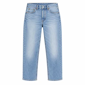 AI-generated illustration inspired by Levi's Women's 501 Crop Jeans; not an actual product photo