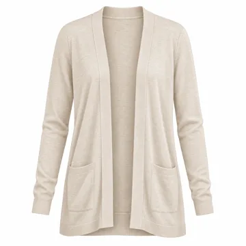 AI-generated illustration inspired by Amazon Essentials women’s lightweight cardigan; not an actual product photo
