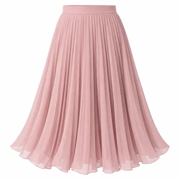 AI-generated illustration inspired by GRACE KARIN women's pleated chiffon midi skirt; not an actual product photo