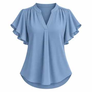 AI-generated illustration inspired by Blooming Jelly women’s dressy-casual work blouse; not an actual product photo