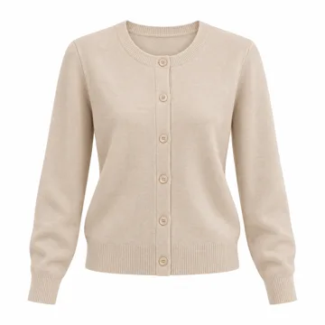 AI-generated illustration inspired by GRACE KARIN Women's Crewneck Button-Up Cardigan; not an actual product photo