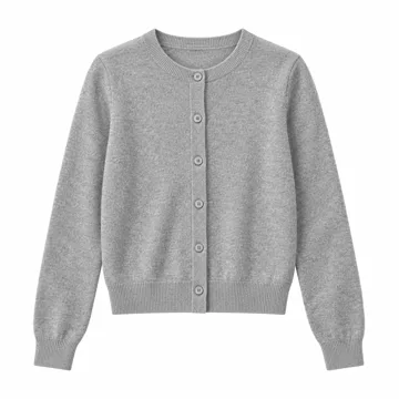 AI-generated illustration inspired by GAP women’s crewneck cardigan; not an actual product photo