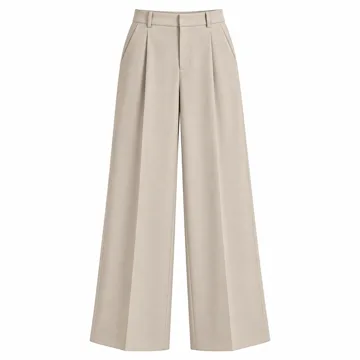 AI-generated illustration inspired by Ewedoos women’s wide-leg dress trousers; not an actual product photo