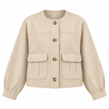 AI-generated illustration inspired by ba&sh women’s Meredith jacket; not an actual product photo