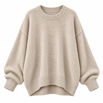 AI-generated illustration inspired by LILLUSORY women’s oversized sweater; not an actual product photo