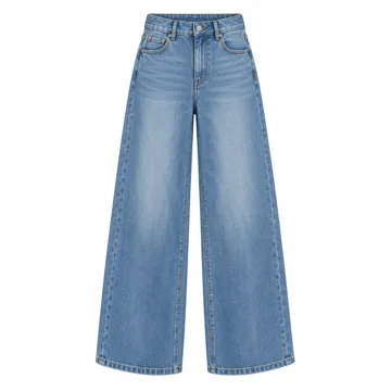 AI-generated illustration inspired by GRAPENT women’s high-waisted wide-leg trouser jeans; not an actual product photo