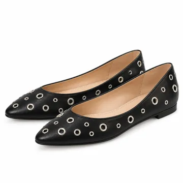 AI-generated illustration inspired by Dolce Vita women's Baylee grommet flats; not an actual product photo
