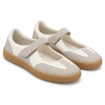 AI-generated illustration inspired by adidas women's Barreda Mary Jane sneakers; not an actual product photo