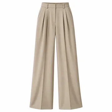 AI-generated illustration inspired by PRETTYGARDEN women's pleated wide-leg dress trousers; not an actual product photo