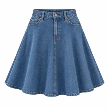 AI-generated illustration inspired by Levi's women's Fit and Flare skirt; not an actual product photo