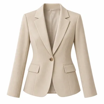 AI-generated illustration inspired by Kelyaa women’s long-sleeve one-button blazer; not an actual product photo