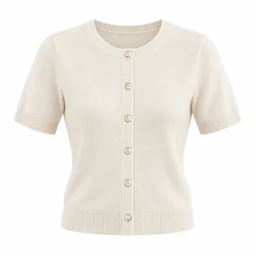 AI-generated illustration inspired by GRACE KARIN Women's Short-Sleeve Cardigan; not an actual product photo