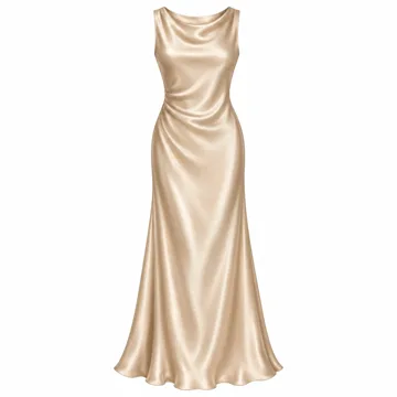 AI-generated illustration inspired by BTFBM women’s sleeveless satin dress; not an actual product photo