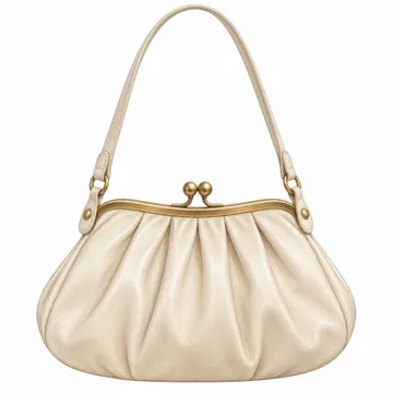 AI-generated illustration inspired by DIXEIGHT women’s kiss-lock shoulder bag; not an actual product photo