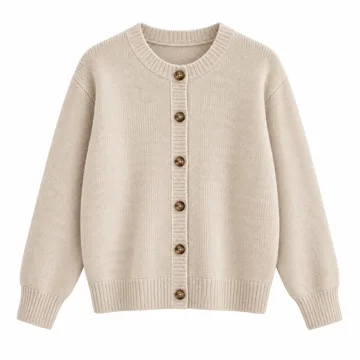 AI-generated illustration inspired by ANRABESS Women's Button-Up Cardigan; not an actual product photo