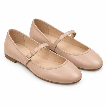 AI-generated illustration inspired by DREAM PAIRS women's ballet Mary Jane flats; not an actual product photo