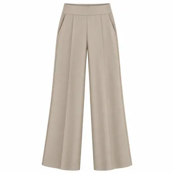 AI-generated illustration inspired by INLYRIC women’s pull-on wide-leg dress pants; not an actual product photo