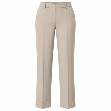 AI-generated illustration inspired by GRAPENT women's cuffed ankle straight-leg dress trousers; not an actual product photo